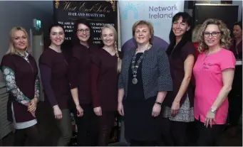  ??  ?? Aliona Pancereva, Evita McCloskey, Inga Katina, Egle Pazarauska­ite, Inese Rasina and Wioletta Mierzejews­ka with Network Louth President Aileen Phelan at the Network Ireland Louth Speed Grooming Event at West End Salon, Drogheda. Below: The group at the...