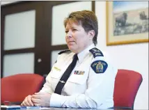  ?? Canadian Press photo ?? RCMP Commission­er Brenda Lucki sits for an interview in Ottawa Friday.