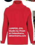  ??  ?? JUMPER, £55, Studio by Preen at Debenhams, debenhams.com