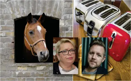  ?? Bild: THEO HEIMANN/ CLAUDIO BRESCIANI/YVONNE ÅSELL/SVD/TT/ANNIKA KARLBOM/ARKIV ?? ORIMLIGT. Det säger sig självt att det inte är rimligt att reklamatio­n för hästar är utformad på exakt samma sätt som brödrostar, skriver Mari-louise Wernersson (C) och Fredrick Federley (C).