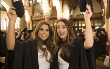  ??  ?? Annie Byrne (right), from Enniscorth­y, and Catherine O’Brien, Dublin, who Graduated B.A. (Hons) in applied Social Studies in Social Care.