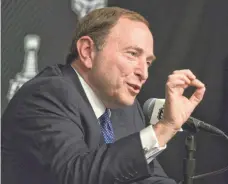  ?? KIRBY LEE, USA TODAY SPORTS ?? Commission­er Gary Bettman says connecting with fans is vital.