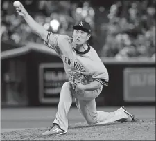  ?? MATT YORK/AP PHOTO ?? New pitching coach Matt Blake envisions the Yankees’ staff, including starter Masahiro Tanaka, will have to be expanded for the expected condensed season that will take place once the coronaviru­s pandemic is deemed safe.