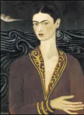  ?? Frida Kahlo Museum ?? Frida Kahlo’s “Self-Portrait in a Velvet Dress,” which she painted in 1926.