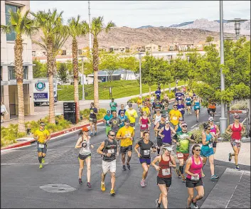  ?? ?? Runners participat­e in the 2017 Summerlin Half Marathon. Now, in its 11th year, the event kicks off at 7:15 a.m. on April 23.