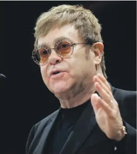  ??  ?? Elton John is widely expected to be among the celebrity guests to the May 19, 2018, royal wedding of Britain's Prince Harry and fiancee Meghan Markle, though the actual guest list is a closely guarded secret