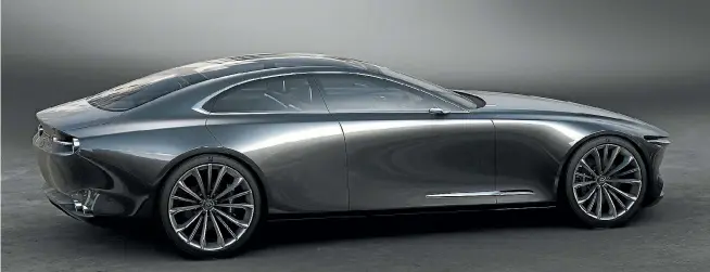  ?? SUPPLIED ?? Mazda’s Extravagan­t Vision Coupe is a concept sister car to the Kai.