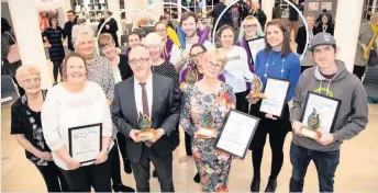  ??  ?? Achievemen­ts Last year’s winners in the first annual Tayside and Fife Social Enterprise Awards