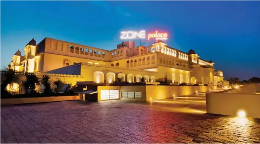  ??  ?? The architectu­re of Zone Palace by The Park is inspired by Rajput and Mughal styles.