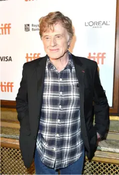  ?? AFP photo ?? Redford attends the ‘The Old Man &amp; The Gun’ premiere during 2018 Toronto Internatio­nal Film Festival at The Elgin on Monday in Toronto, Canada. —
