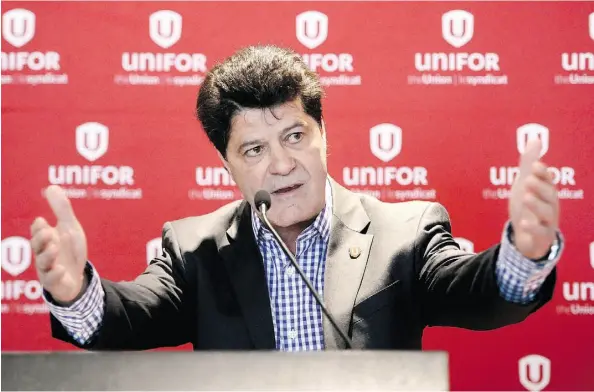  ?? RYAN REMIORZ/THE CANADIAN PRESS ?? Unifor president Jerry Dias says “the TPP poses a significan­t threat to Canada’s auto industry.”