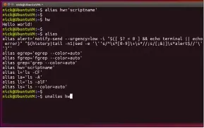  ??  ?? The alias command is a great command for speeding up repetitive commands, but its temporary nature requires a workaround.