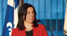  ?? (RADIO-CANADA) ?? Valérie Plante, maire de Montréal, s’exprime en anglais devant des investisse­urs.