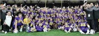  ?? GEORGE SPITERI — FOR MEDIANEWS GROUP ?? Here are the state Division 2champions. De La Salle Collegiate celebrates after defeating Traverse City Central 41-14 in the title game at Ford Field on Friday.