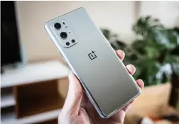  ??  ?? Oneplus 9 Pro review unit in Morning Mist color option.