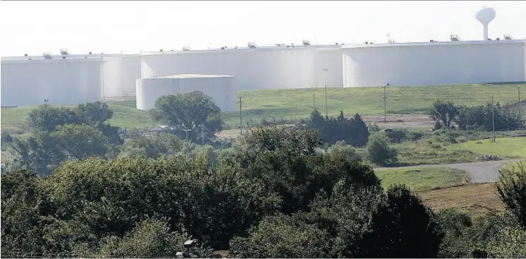  ?? THE ASSOCIATED PRESS/FILE ?? One of the main pipelines that carries crude to Cushing, Okla., will run at less than capacity in December for the first time in nearly two and a half years.