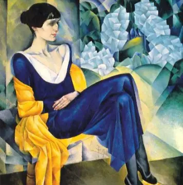  ??  ?? POETIC CALM: Russian poet Anna Akhmatova, in a portrait by Nathan Altman from 1914.