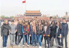  ?? FOTO: VHG ?? Gymnasiast­en des Valentin-Heider-Gymnasiums besuchen China.
