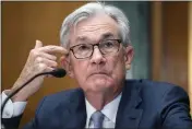 ?? TOM WILLIAMS ?? Federal Reserve Chairman Jerome Powell testifies before the Senate Banking Committee hearing on Capitol Hill in Washington.