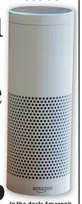  ??  ?? In the dock: Amazon’s Alexa-driven Echo