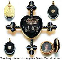  ?? Pictures: PA ?? Touching...some of the gems Queen Victoria wore