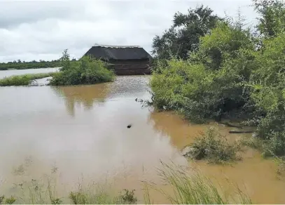  ?? Picture: KrugerPark/Twitter ?? SUBMERGED. Kruger Park floods as Eloise moves across South Africa.