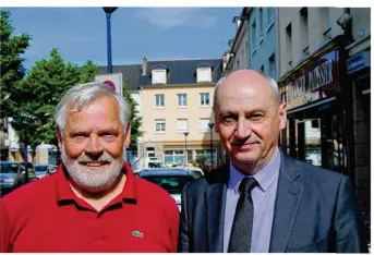  ??  ?? Rémy Langeard suppléant, et Michel Neveu Candidat