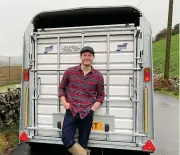  ??  ?? TV presenter Matt Baker with his Ifor Williams trailer