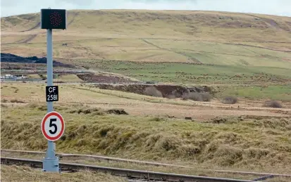  ?? ?? Signals at Cwmbargoed Colliery could be permanentl­y set at danger if the branch line closes for good in 2022. Jeremy Segrott/Creative Commons (CC BY 2.0)