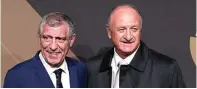  ?? RAFAEL MARCHANTE/REUTERS ?? INCUMBENT DAN MANTAN: Luiz Felipe Scolari (kanan) bersama pelatih timnas Portugal Fernando Santos saat hadir di Quinas de Ouro kemarin.