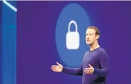  ?? ASSOCIATED PRESS ?? Facebook CEO Mark Zuckerberg says he doesn’t know yet whether hackers misused any accounts.