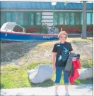  ??  ?? Bob’s wife Lois outside outside the Vienna Water Police Office.