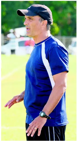  ??  ?? Luciano Gama, coach of Montego Bay United.