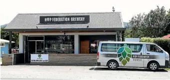  ?? STUFF ?? The tasting room at Riwaka’s Hop Federation brewery is closed for the time being but staff are still working through the lockdown to ensure online orders are met.