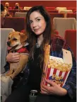  ??  ?? Pawsitive review: Saoirse Colgan with her dog Roisin at the Light House Cinema