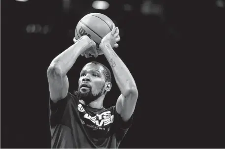  ?? Michelle Farsi/New York Times ?? Kevin Durant of the Nets requested a trade June 30. The package the Celtics have offered has made them a viable candidate.