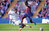  ?? ?? ORANGE CRUSH: Fofana tackles Odsonne Edouard