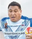  ??  ?? Samoa’s Josh Papalii.