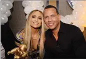  ?? ANDREW TOTH — GETTY IMAGES FOR TAO GROUP ?? Jennifer Lopez and Alex Rodriguez at an event in August. A report says she is meddling in his child support negotiatio­ns.