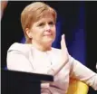  ?? — Reuters ?? Scotland’s First Minister Nicola Sturgeon at the Scottish National Party conference in Glasgow.