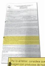  ??  ?? Acuerdo.La queja (abajo) describe la cesión de la imagen de la actriz para la marca y la prestación de servicios artísticos para promociona­r los productos.