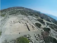  ?? (CReA-Patrimoine) ?? AN AERIAL view of the excavation­s at Itanos, Crete.