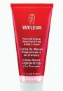  ??  ?? Pomegranat­e and sesame seed oils help moisturize and rejuvenate tired, dry hands. Weleda’s Pomegranat­e Regenerati­ng Hand Cream, $19.25.