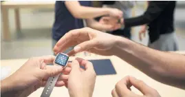  ?? Picture / Bloomberg ?? Apple shipped 1.6 million watches from April to June.