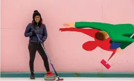  ?? Photograph: Julian Lass/The Guardian ?? Liliana Celedon from Mexico, at the curling arena in Skellefteå, a former gold mining city and the gateway to Swedish Lapland