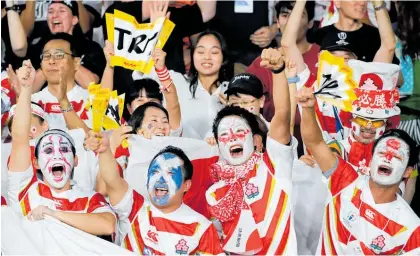  ?? Photo / AP ?? Japan’s performanc­e at the Rugby World Cup has been something special to watch.