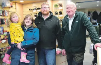  ?? 51_a10FyneTac­kle_newshop17 ?? The MacGilp family in their new Lochgilphe­ad Fyne Tackle shop. From left: Murran, Jill, Archie junior and Archie senior.