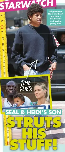  ?? ?? All grown up: Heidi and Seal’s son Henry has become a strapping young man.