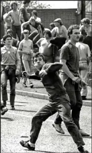  ??  ?? Violent: Miners at the ‘Battle of Orgreave’