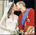  ?? ?? SEALED WITH A KISS: A record 2 billion people watched Kate and William marry at Westminste­r Abbey in 2011. But they opted for relative privacy while he worked as a rescue pilot.